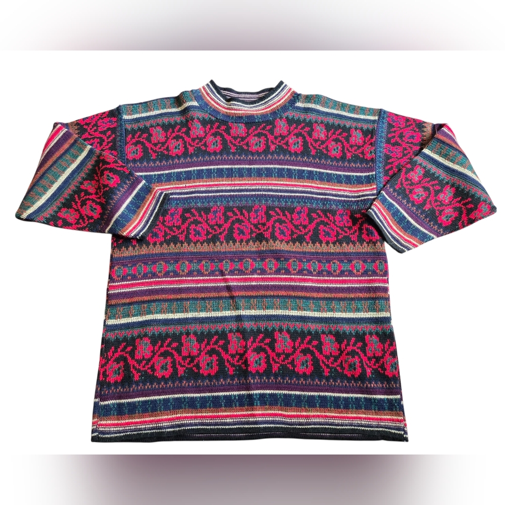 Colter Bay Vintage Acrylic Sweater Size Medium, Christmas, Grandpa Multiprint